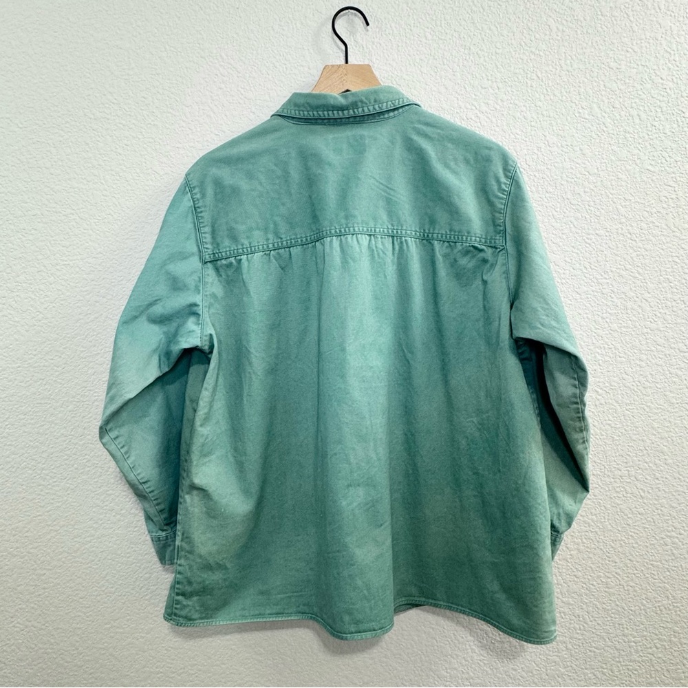 Vintage Mint Green Button-Up Shirt -Basic Edition… - image 6